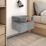 Vidaxl nachtkastjes 2 st 40x31x27 cm bewerkt hout betongrijs