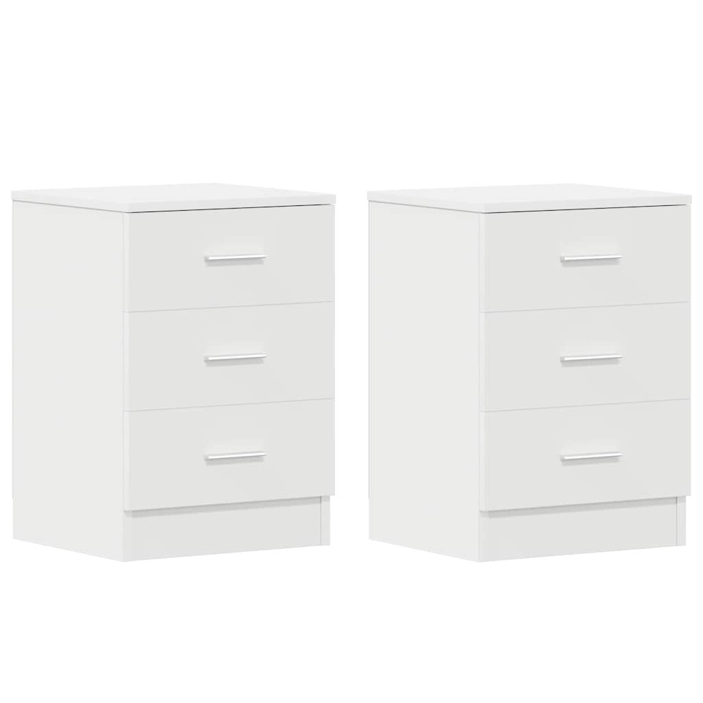 Vidaxl nachtkastjes 2 st 38x35x56 cm bewerkt hout wit