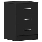 Vidaxl nachtkastje 38x35x56 cm bewerkt hout zwart