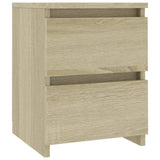 Vidaxl nachtkastje 30x30x40 cm bewerkt hout sonoma eikenkleurig