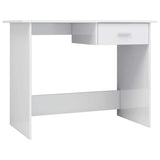 Vidaxl bureau 100x50x76 cm bewerkt hout hoogglans wit