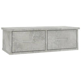 Vidaxl wandschap met lades 60x26x18,5 cm bewerkt hout betongrijs