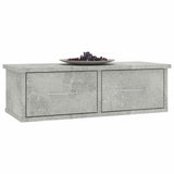 Vidaxl wandschap met lades 60x26x18,5 cm bewerkt hout betongrijs