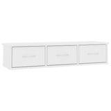 Vidaxl wandschap met lades 88x26x18,5 cm bewerkt hout wit