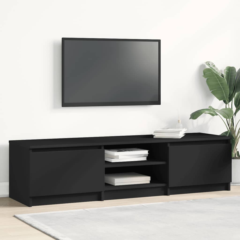 Vidaxl tv-meubel 140x40x35,5 cm bewerkt hout zwart