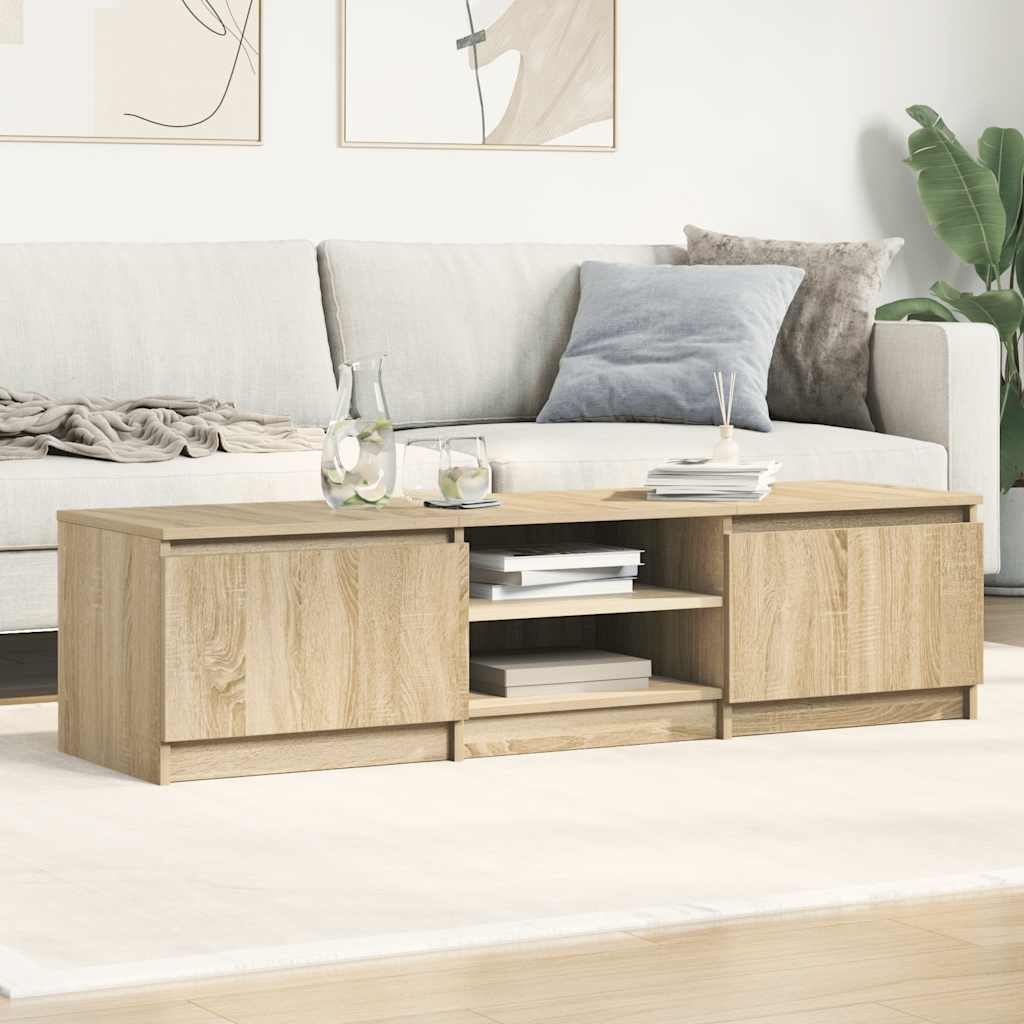 Vidaxl tv-meubel 140x40x35,5 cm bewerkt hout sonoma eikenkleurig