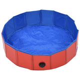 Vidaxl Dog Pool Plegable 80x20 cm PVC rojo