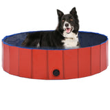 Vidaxl Dog Nwimming Pool Plegable 120x30 cm PVC Rojo