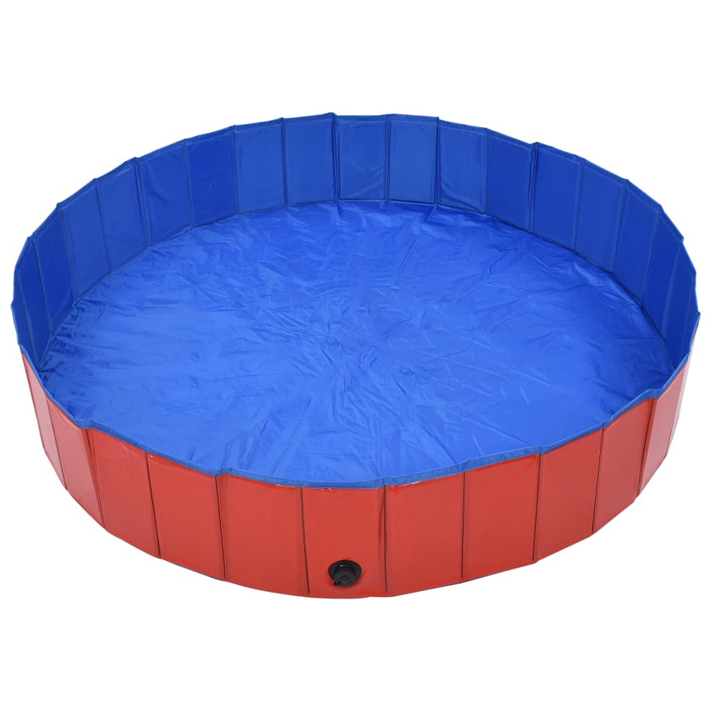 Vidaxl chien piscine pliable 160x30 cm en PVC rouge