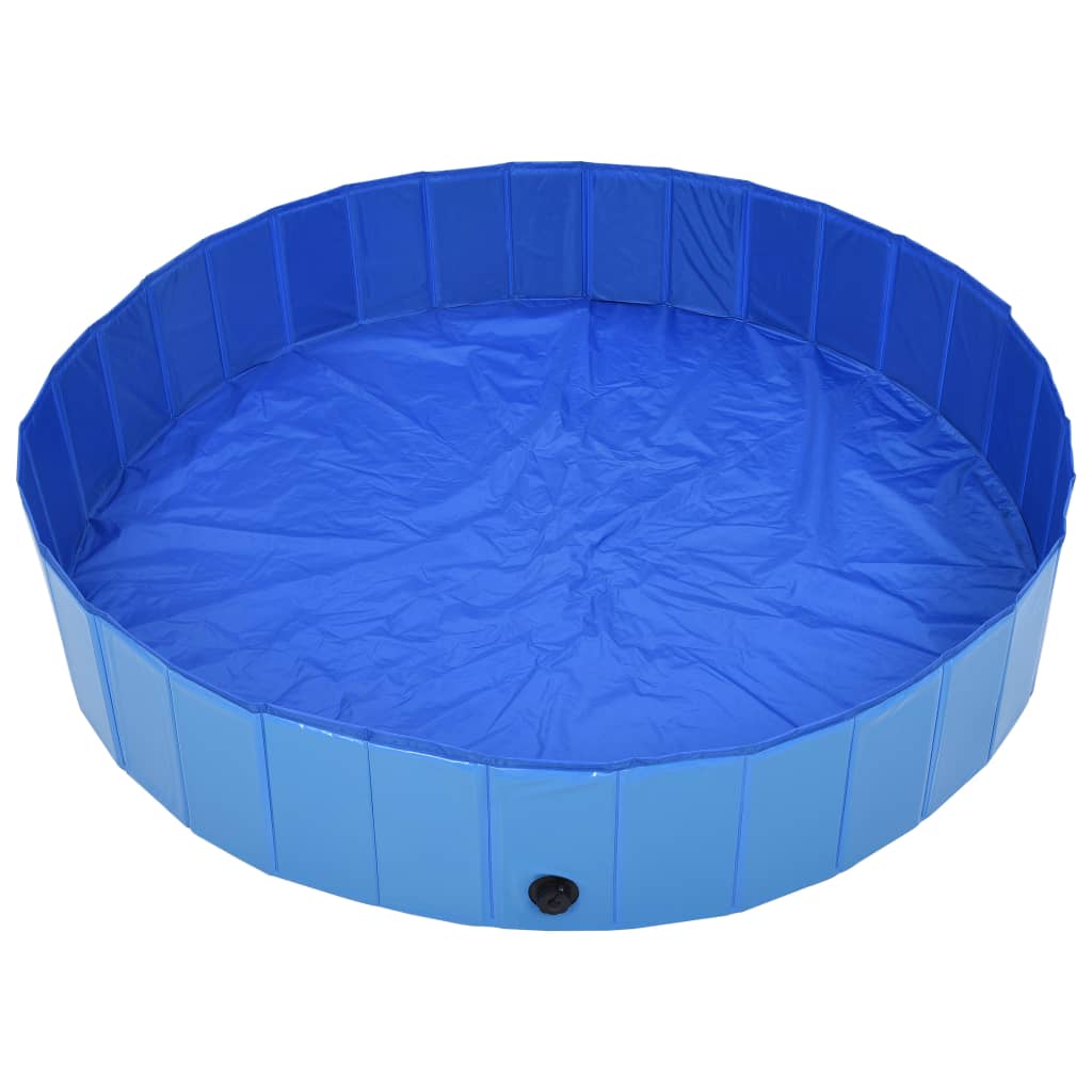 Vidaxl chien piscine pliable 160x30 cm PVC bleu