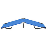 Vidaxl ligbed inklapbaar staal blauw