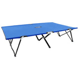 Vidaxl ligbed 2-persoons inklapbaar staal blauw