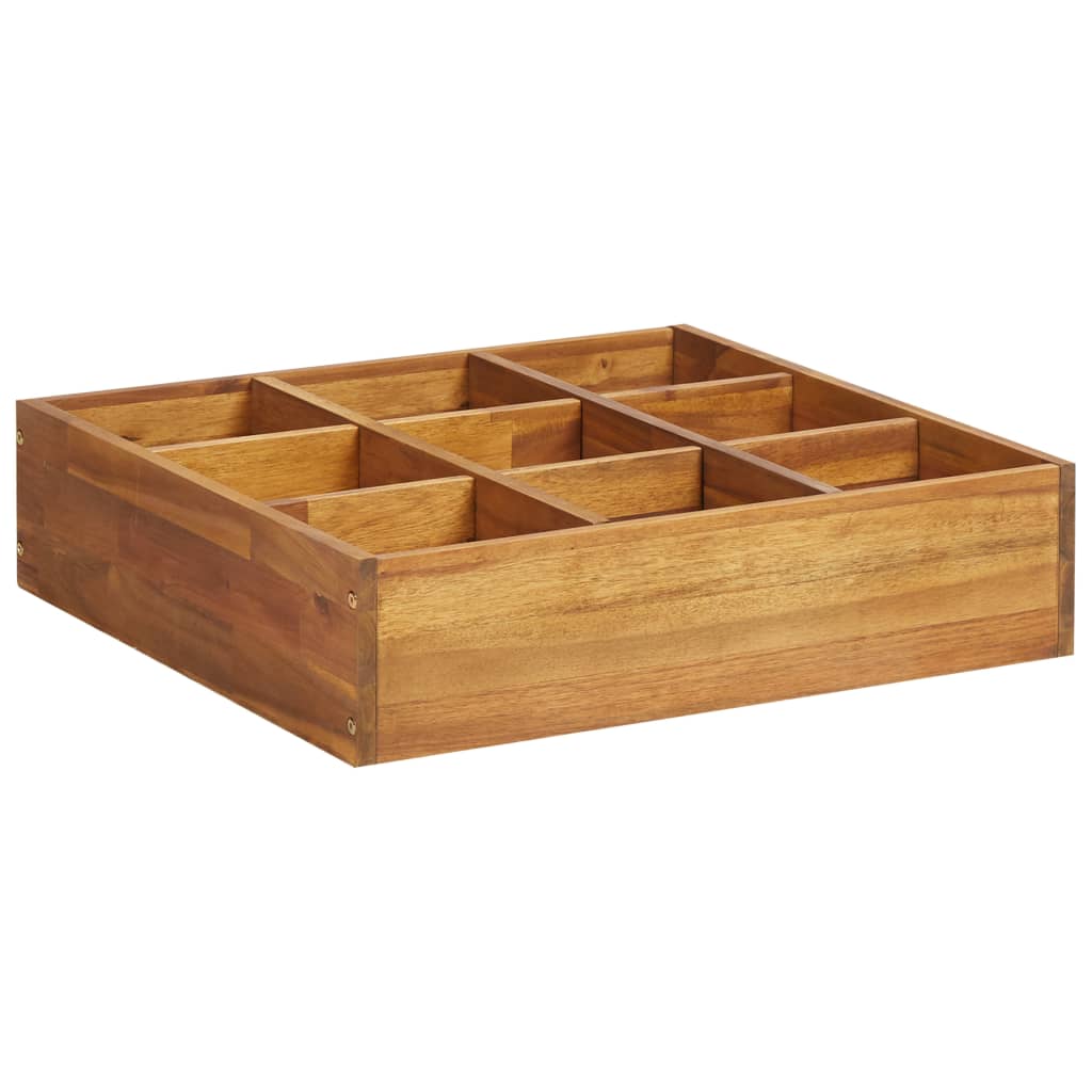 VidaXL herb plant tray raised 60x60x15 cm solid acacia wood