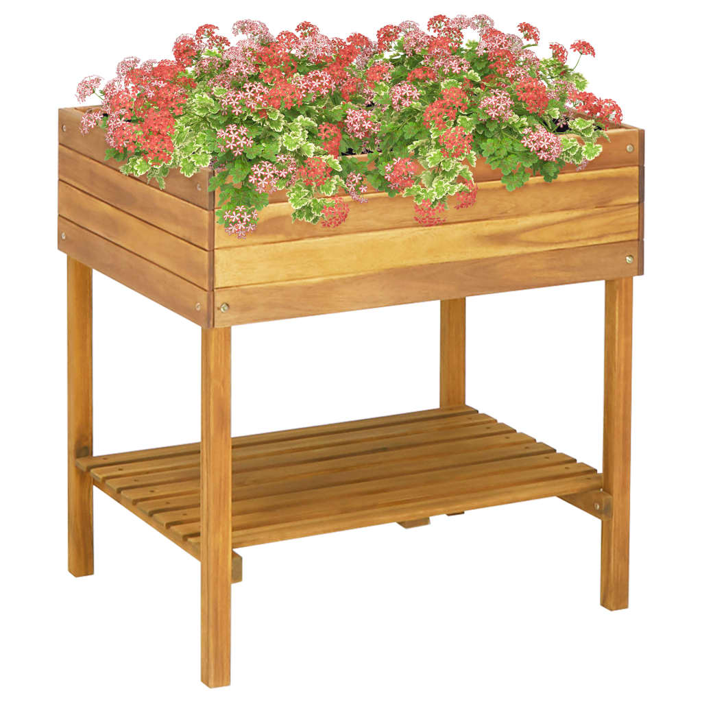 Vidaxl Planter hevet 78,5x58,5x78,5 cm fast akacia tre