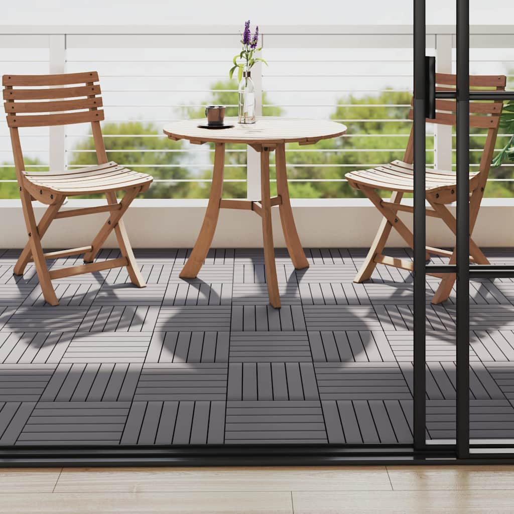 Vidaxl Terrace -fliser 10 stk 30x30 cm Solid Acaciahout Graywash