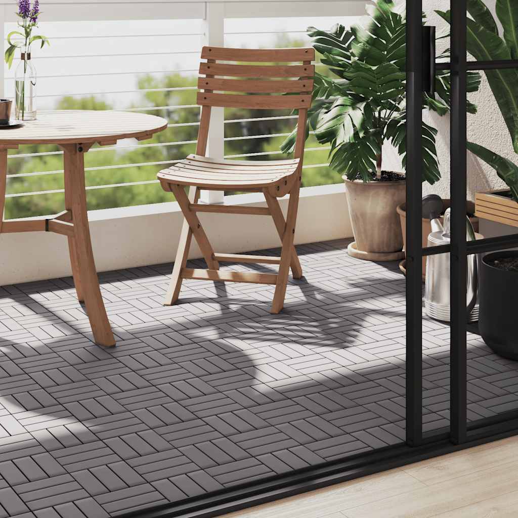 Vidaxl Terrace Fliser 10 stk. 30x30 cm solid Acaciahout Graywash