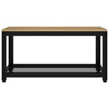 Vidaxl salontafel 90x45x45 cm mdf en ijzer lichtbruin en zwart