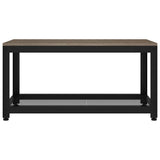 Vidaxl salontafel 90x45x45 cm mdf en ijzer grijs en zwart