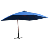 Vidaxl plovoucí parasol s dřevěným pólem 400x300 cm modrá