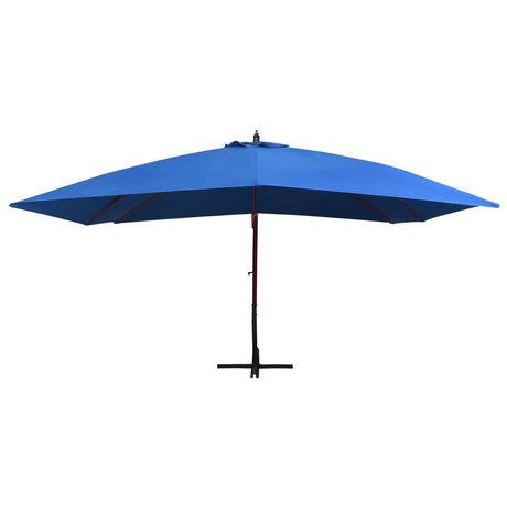 Vidaxl flytende parasol med trepol 400x300 cm blå