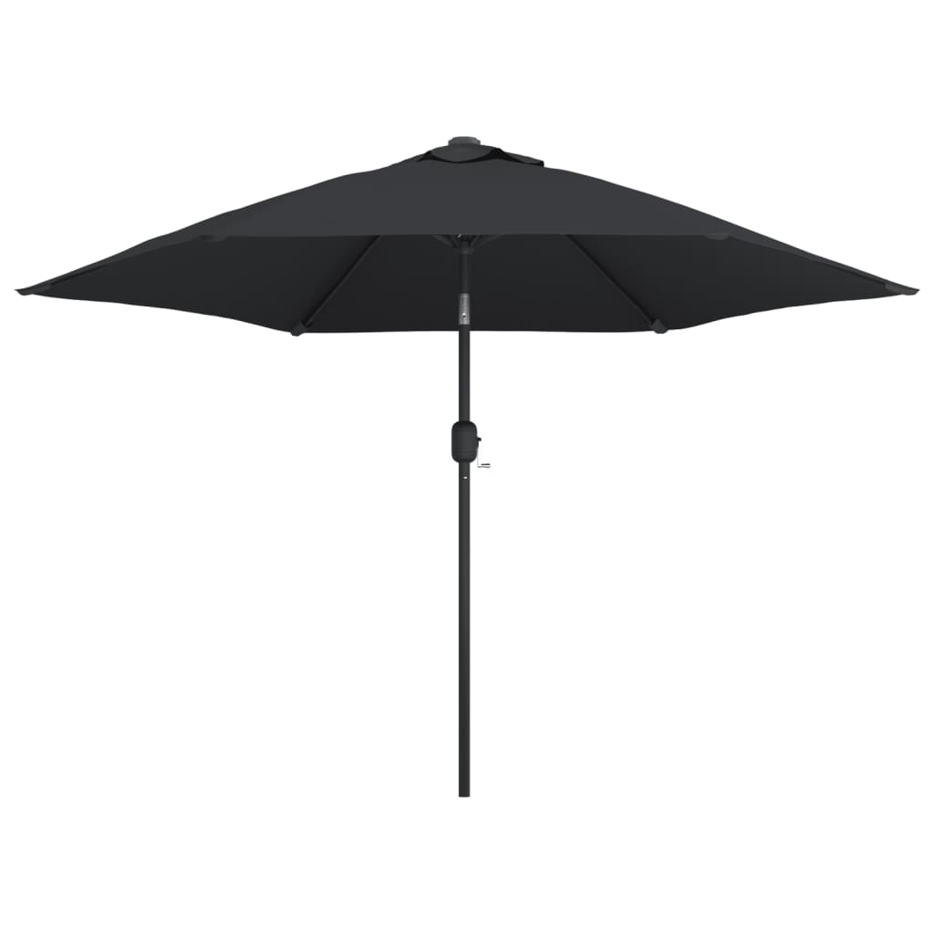 Vidaxl -parasol med metalstang 300 cm sort