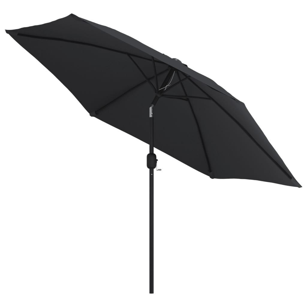 Vidaxl -parasol med metalstang 300 cm sort