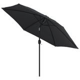 Vidaxl parasol met metalen paal 300 cm zwart