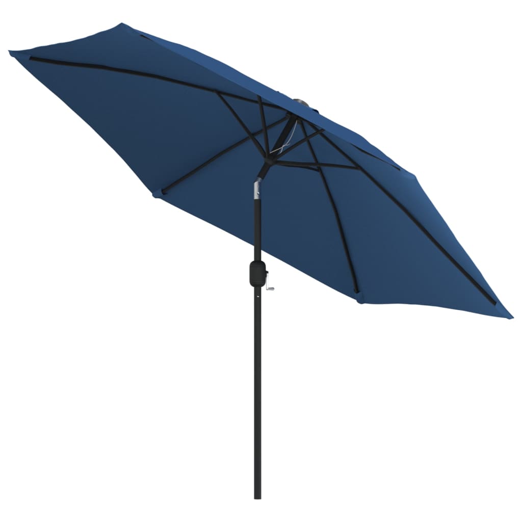 Parasol Vidaxl con polo de metal 300 cm azul