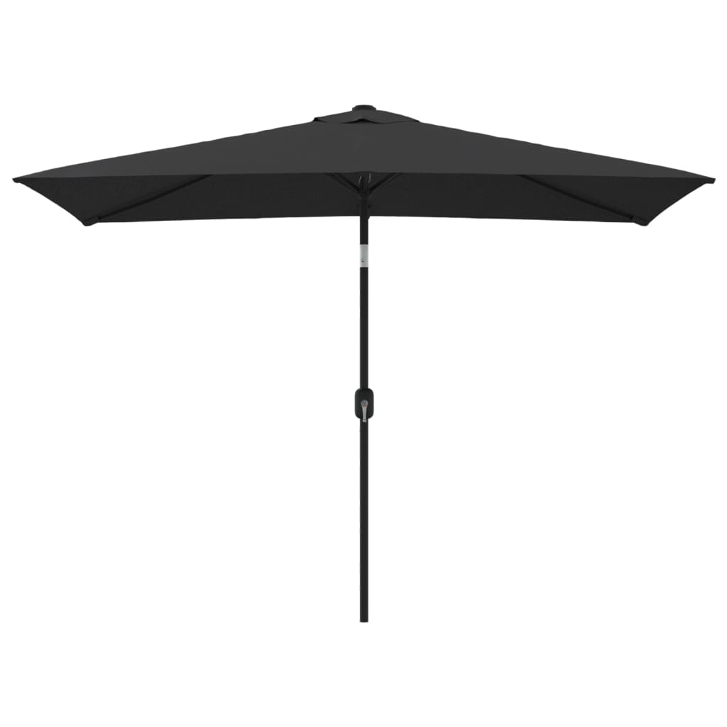 Vidaxl parasol s kovovým pólem 300x200 cm černá