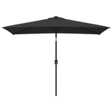 Vidaxl parasol s kovovým pólem 300x200 cm černá