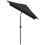 Parasol Vidaxl con poste de metal 300x200 cm negro