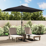 Parasol Vidaxl con poste de metal 300x200 cm negro