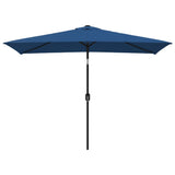 Vidaxl -Parasol mit Metallstangen 300 x 200 cm Azure Blau