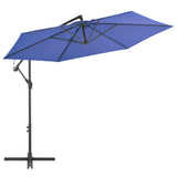 Vidaxl Parasol flottant avec poteau en aluminium 300 cm bleu