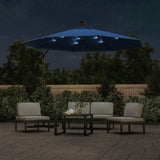 Vidaxl flytende parasol med LED og stålstang 300 cm Azure Blue