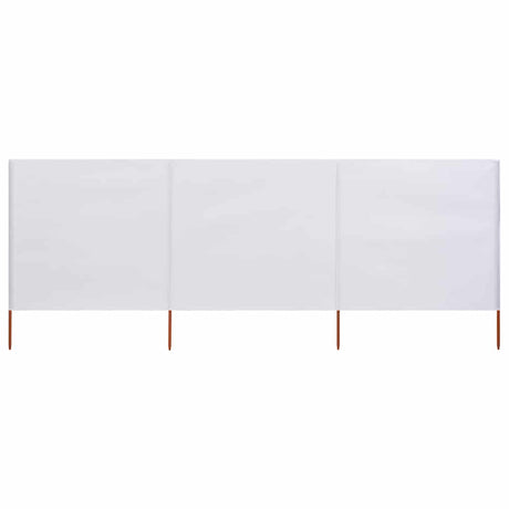 Vidaxl windscherm 3-panelen 400x80 cm stof zandwit