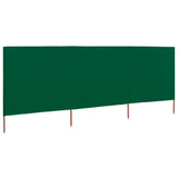 Pare-brise Vidaxl 3 panneaux 400x80 cm Tissu vert