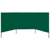 Pare-brise Vidaxl 3 panneaux 400x80 cm Tissu vert