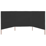 Vidaxl windscherm 3-panelen 400x80 cm stof antraciet