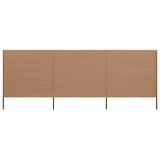 Vidaxl windscherm 3-panelen 400x80 cm stof taupe
