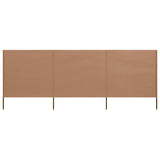 VidaXL Windshield 3 panels 400x80 cm Fabric Taupe