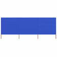 Vidaxl windscherm 3-panelen 400x80 cm stof azuurblauw