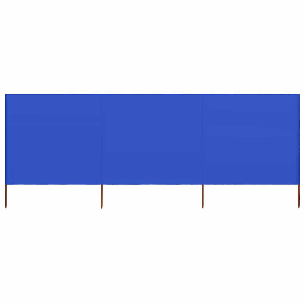 Vidaxl windscherm 3-panelen 400x80 cm stof azuurblauw