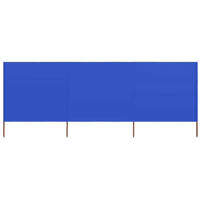 Vidaxl windscherm 3-panelen 400x80 cm stof azuurblauw