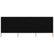 Vidaxl windscherm 3-panelen 400x120 cm stof zwart