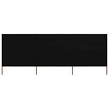 Vidaxl windscherm 3-panelen 400x120 cm stof zwart