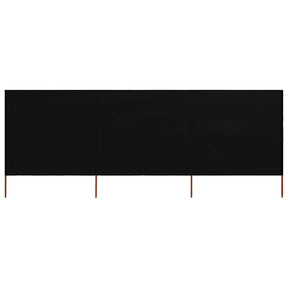 Vidaxl windscherm 3-panelen 400x120 cm stof zwart