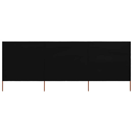 Vidaxl windscherm 3-panelen 400x120 cm stof zwart