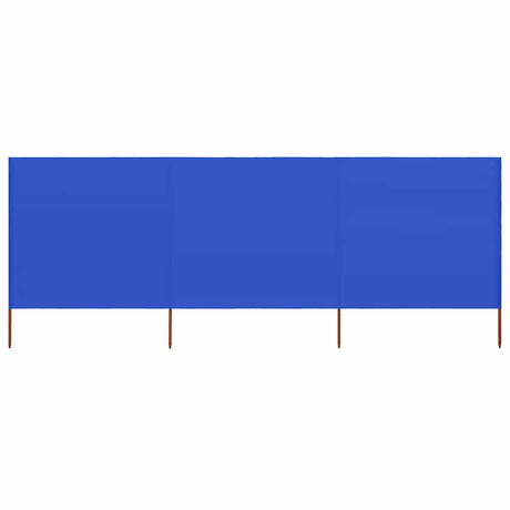 Vidaxl windscherm 3-panelen 400x120 cm stof azuurblauw
