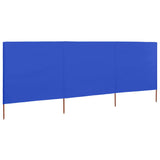 Vidaxl Windshield 3 Panels 400x120 CM Fabric Azure Blue